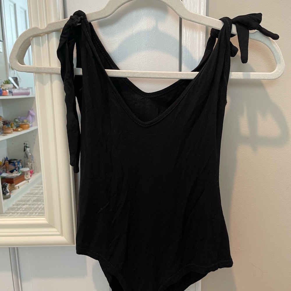 Black Bodysuit with Ties